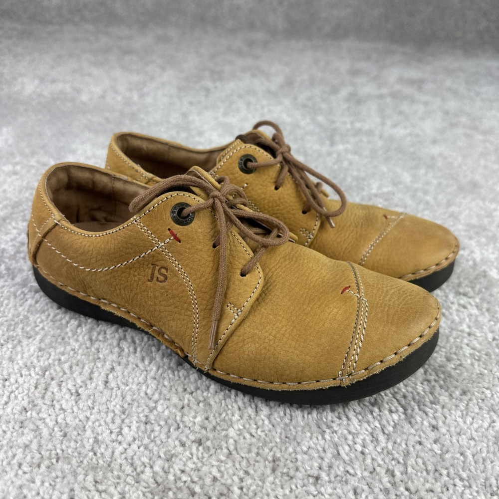 Josef Seibel Fergey 20 Mustard Leather Lace-Up Oxford Sneakers Comfort Size 36